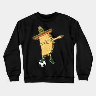 Dabbing Soccer Taco Mexico Jersey - Mexican Football Crewneck Sweatshirt